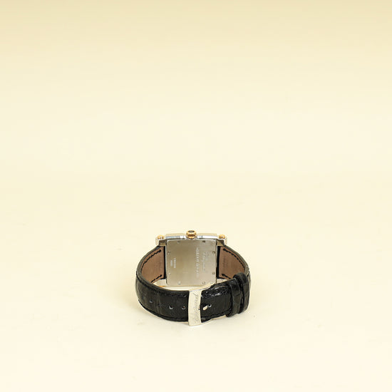 Chopard Steel And Gold Diamond Happy Sport Square Quartz Movement Watch