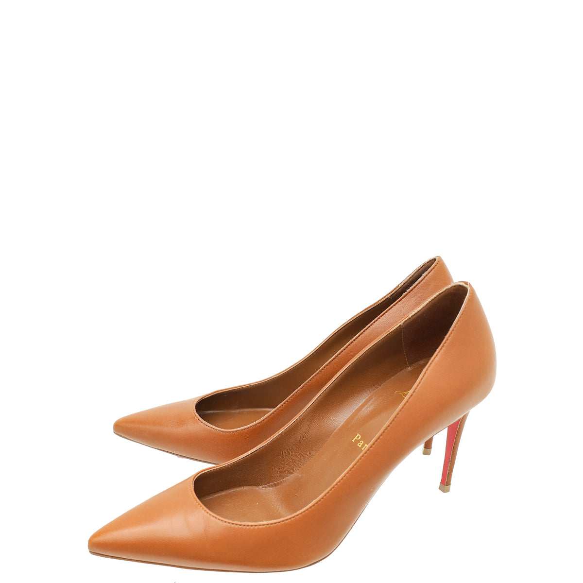 Brown louboutin pumps best sale