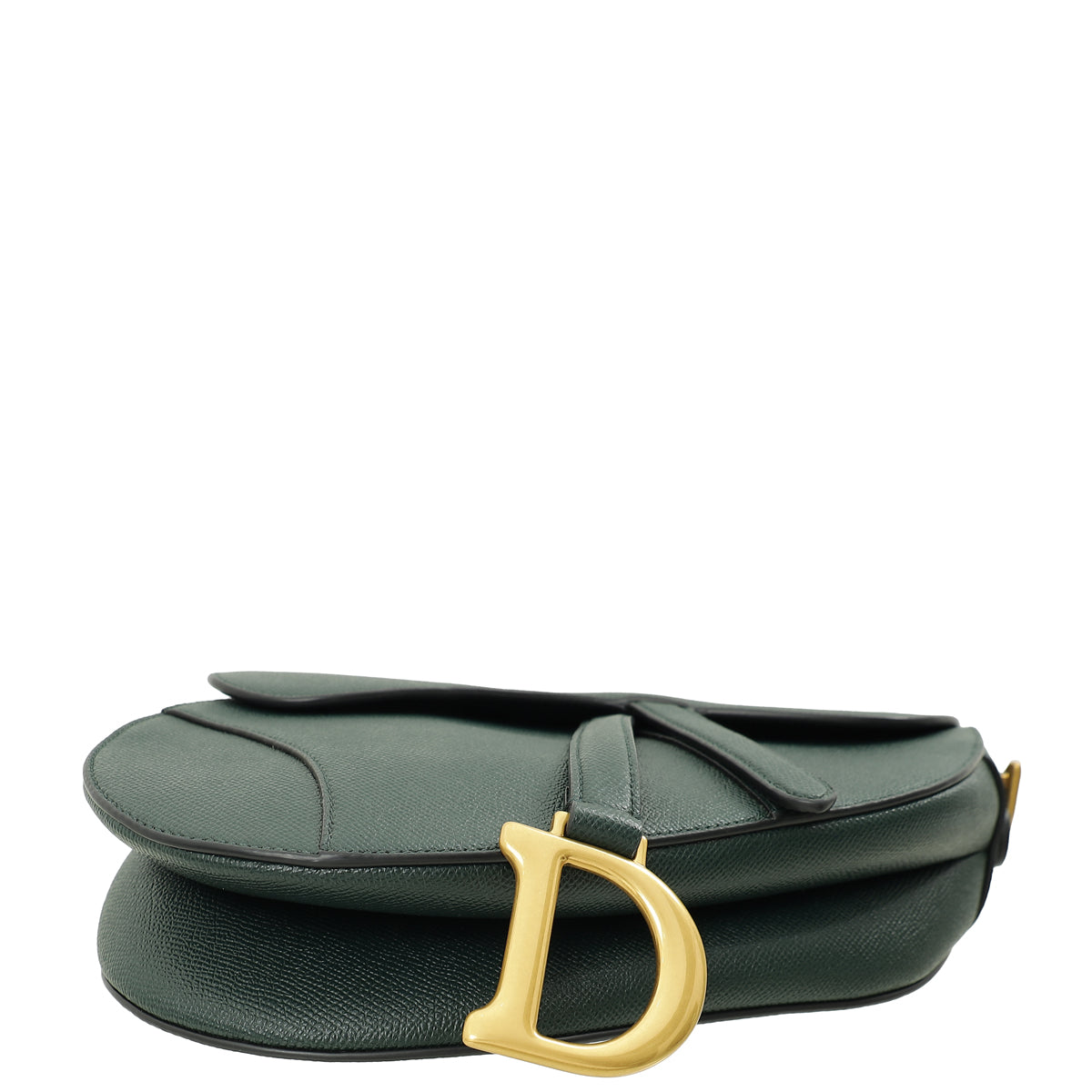 Christian Dior Forest Green Saddle Medium Bag W/ Strap