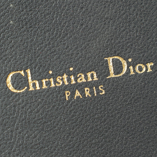 Christian Dior Metallic Grey Diorama Cannage Wallet On Chain