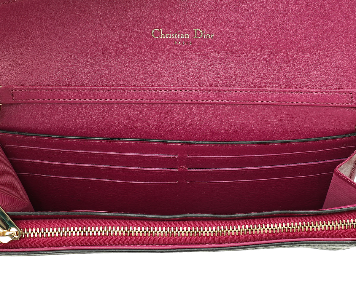 Christian Dior Bicolor Diorissimo Rencontre Chain Wallet