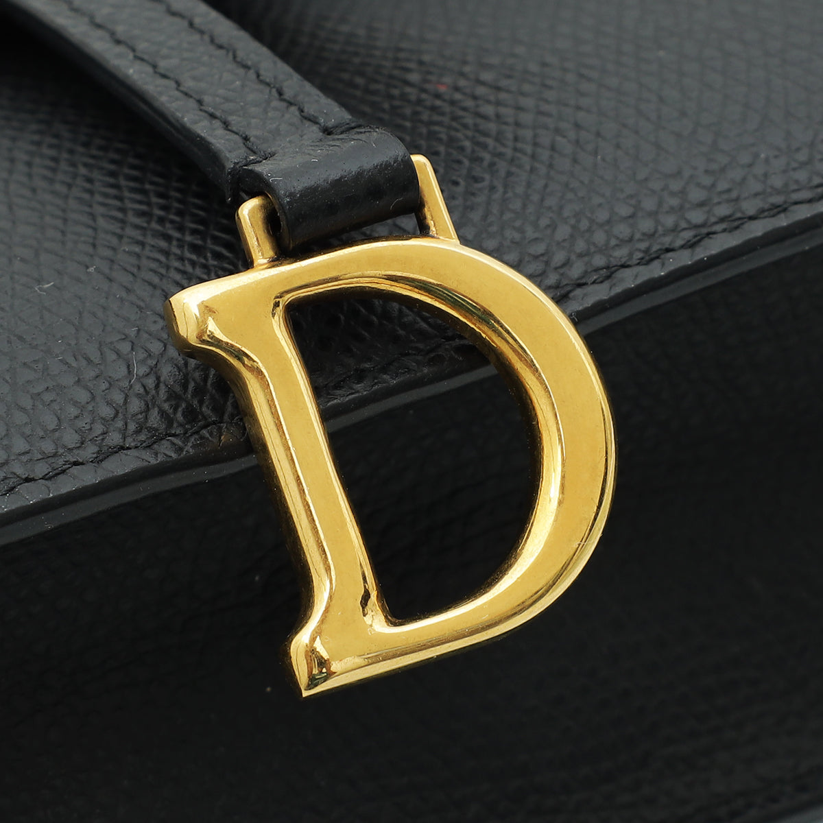 Christian Dior Black Saddle Wallet On Chain Bag