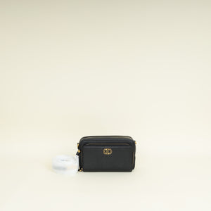 Christian Dior Black Caro Double Pouch Camera Bag