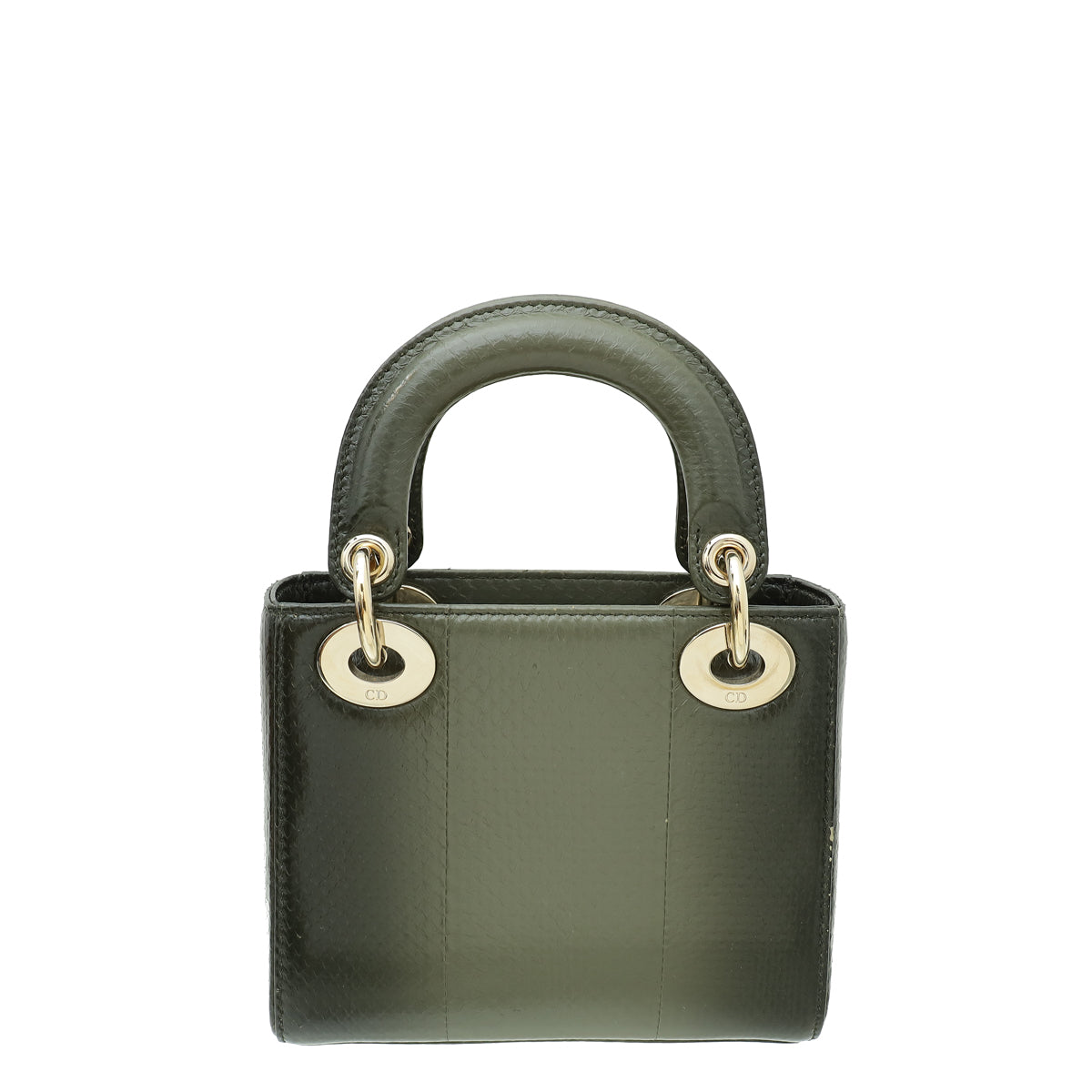 Christian Dior Olive Ombre Python Lady Dior Mini Bag