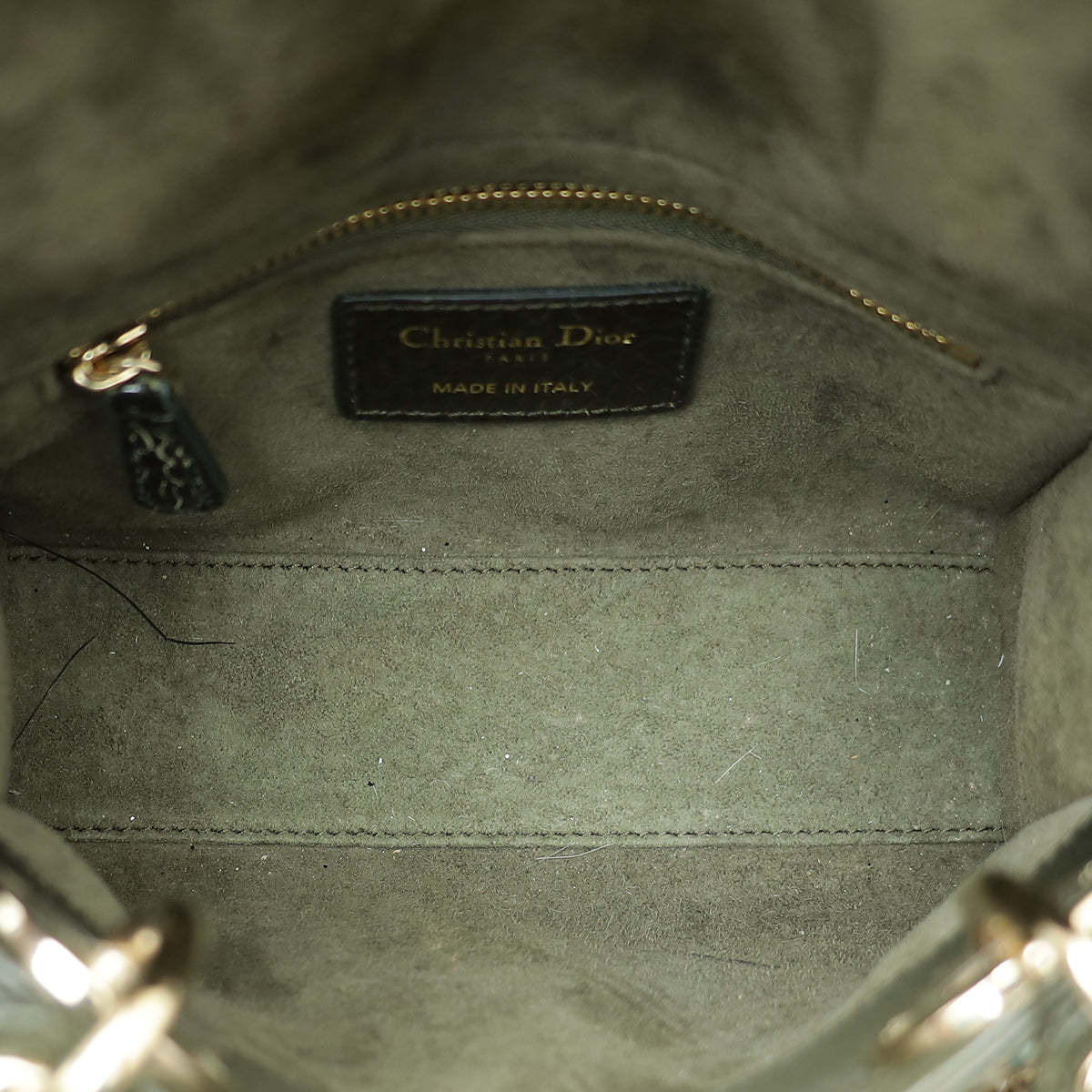 Christian Dior Olive Ombre Python Lady Dior Mini Bag