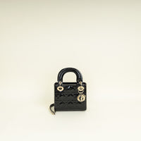 Christian Dior Black Lady Dior Mini Chain Bag