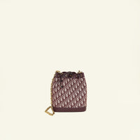 Christian Dior Burgundy Oblique Bucket Bag