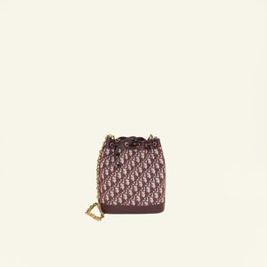 Christian Dior Burgundy Oblique Bucket Bag