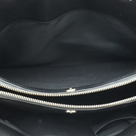 Christian Dior Black Lady Dior Soft Tote Large Bag