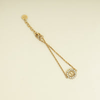 Christian Dior Gold Petit CD Lucky Baroque Bracelet