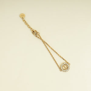 Christian Dior Gold Petit CD Lucky Baroque Bracelet