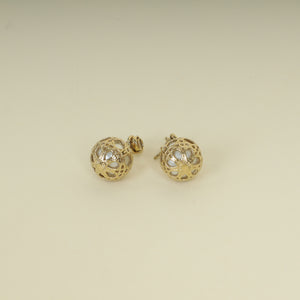 Christian Dior White CD Secret Cannage Mise En Dior Tribal Earrings