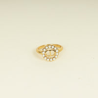 Christian Dior Gold Petit CD Lucky Baroque Ring