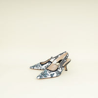 Christian Dior Bicolor TDJ Mexico Embroidered Butterfly J'adior Slingback 38.5