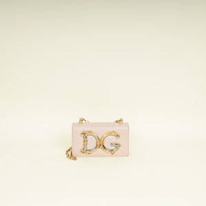 Dolce & Gabbana Nude Pink DG Girl Phone Chain Bag