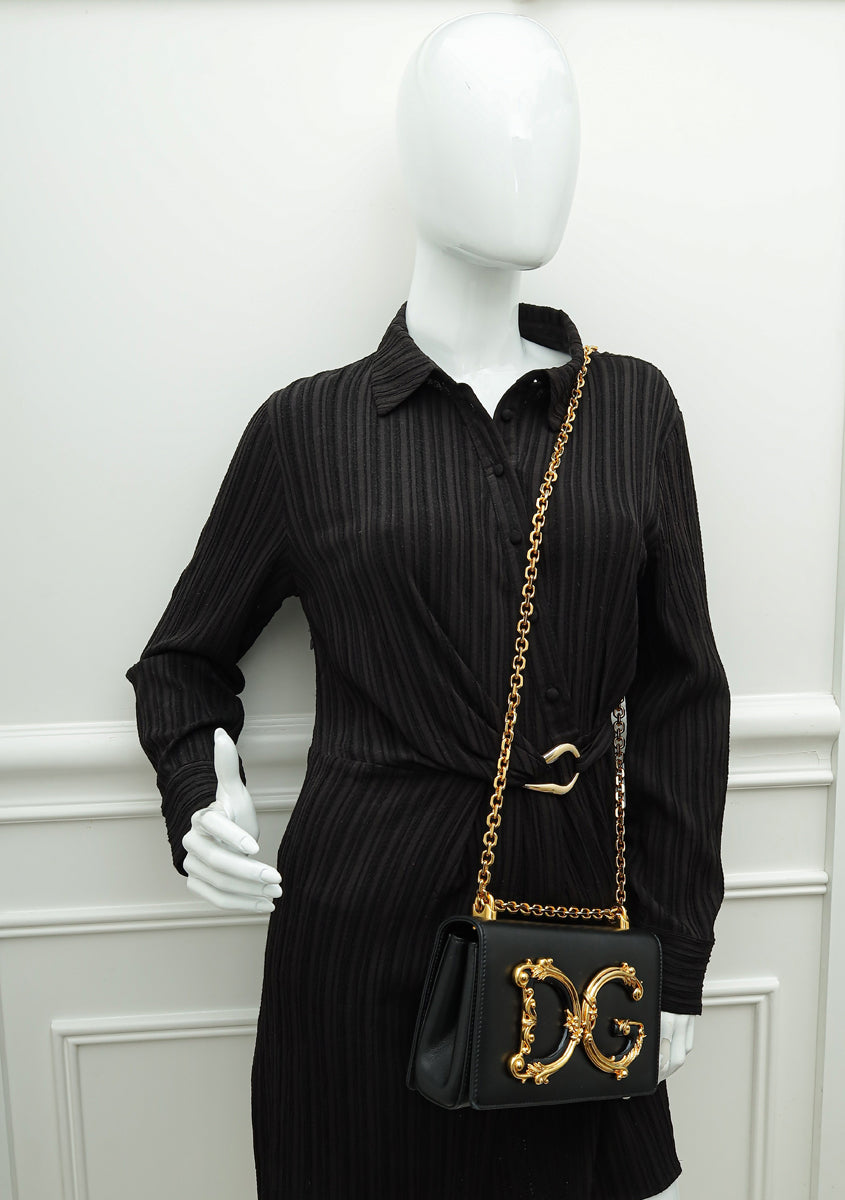 Dolce & Gabbana Black DG Girls Shoulder Bag