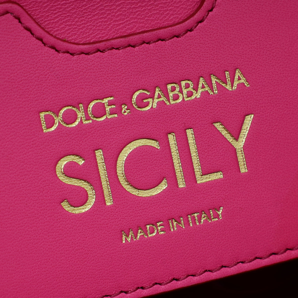 Dolce & Gabbana Fuchsia Raffia Sicily Medium Flap Bag