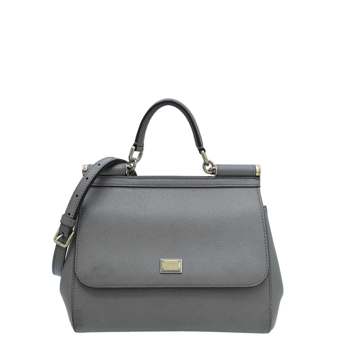 Dolce & Gabbana Grey Dauphine Sicily Medium Bag-Dolce & Gabbana-THE CLOSET