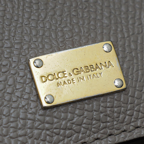 Dolce & Gabbana Grey Dauphine Sicily Medium Bag