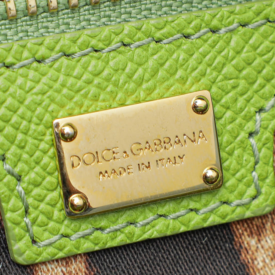 Dolce & Gabbana Apple Green Dauphine Flat Vertical Sicily Bag