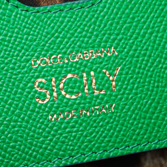 Dolce & Gabbana Green Dauphine Sicily Small Bag