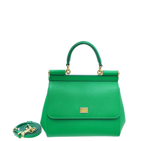 Dolce & Gabbana Green Dauphine Sicily Small Bag