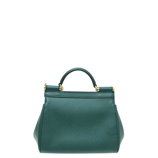 Dolce & Gabbana Sicily Translucent Top Handle Bag in Green