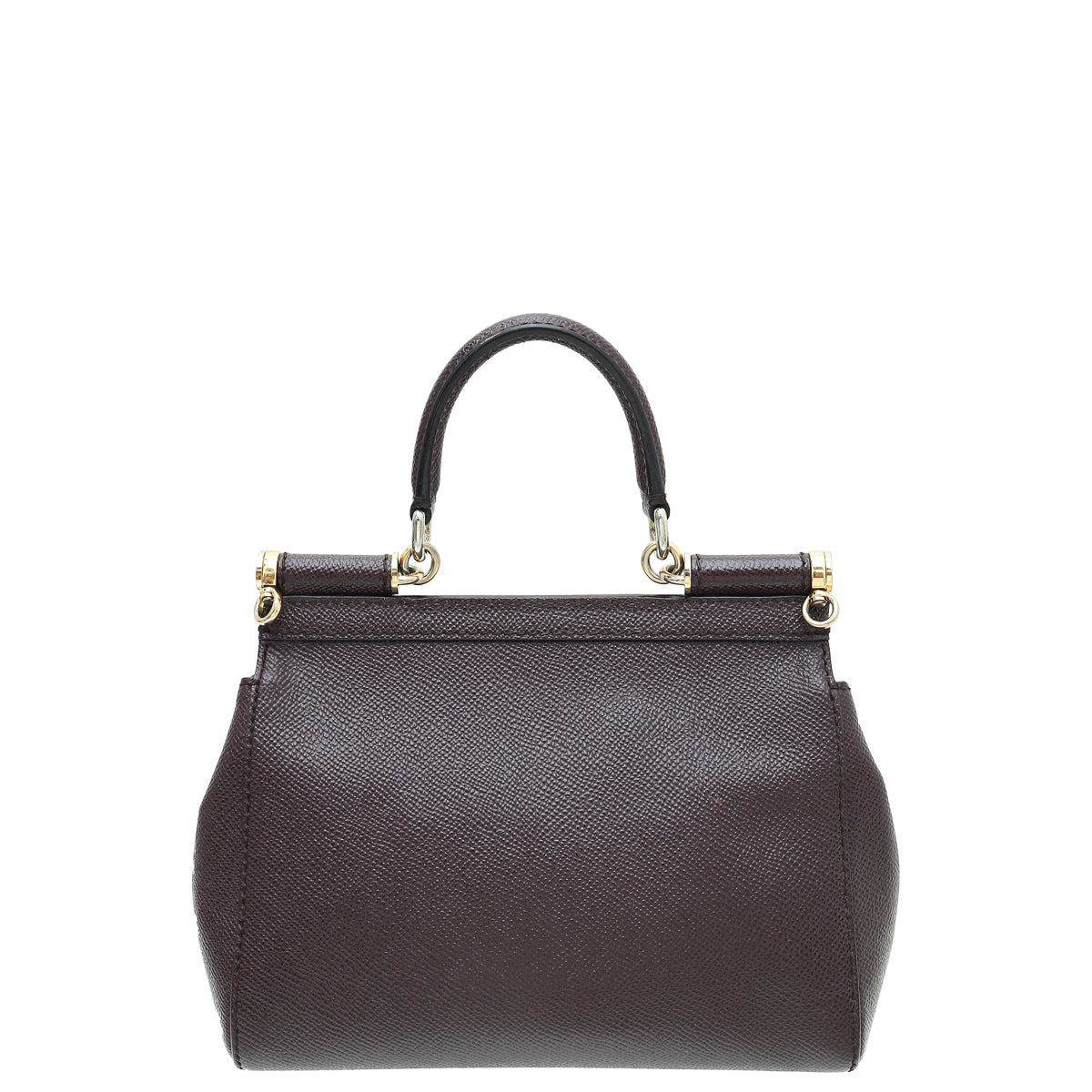 Dolce & Gabbana Burgundy Sicily Dauphine Small Bag-Dolce & Gabbana-THE CLOSET