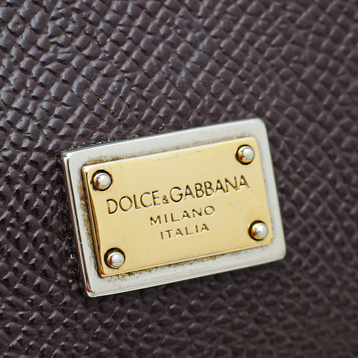 Dolce & Gabbana Burgundy Sicily Dauphine Small Bag