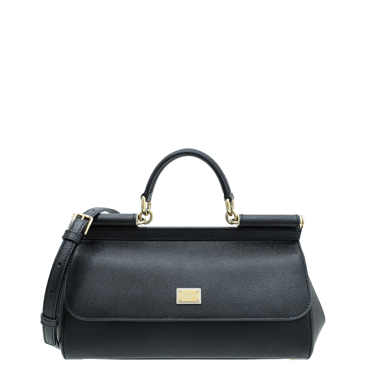 Dolce & Gabbana Black Elongated Sicily Medium Bag-Dolce & Gabbana-THE CLOSET