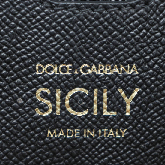 Dolce & Gabbana Black Elongated Sicily Medium Bag