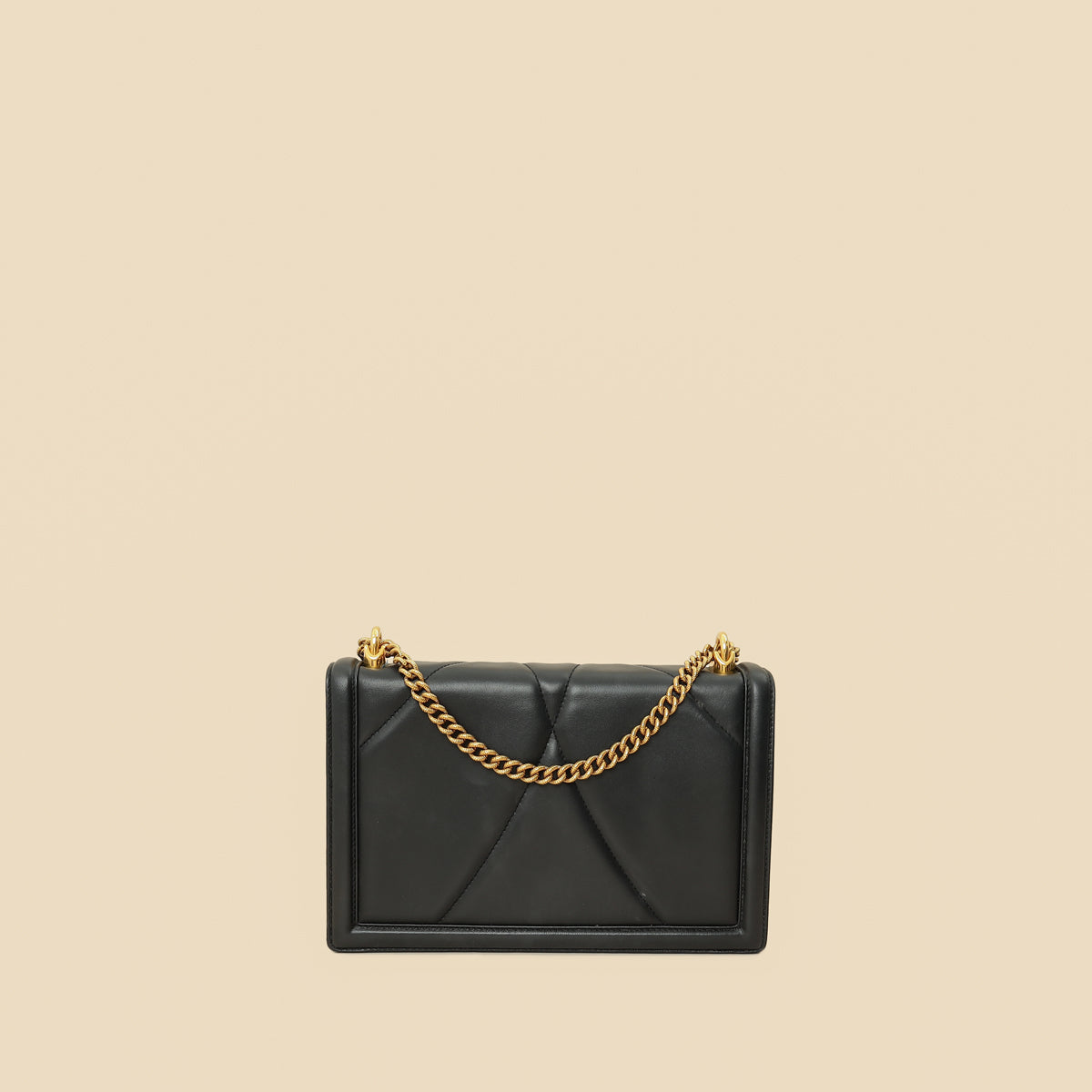 Dolce & Gabbana Black Devotion Quilted Flap Shoulder Bag-Dolce & Gabbana-THE CLOSET