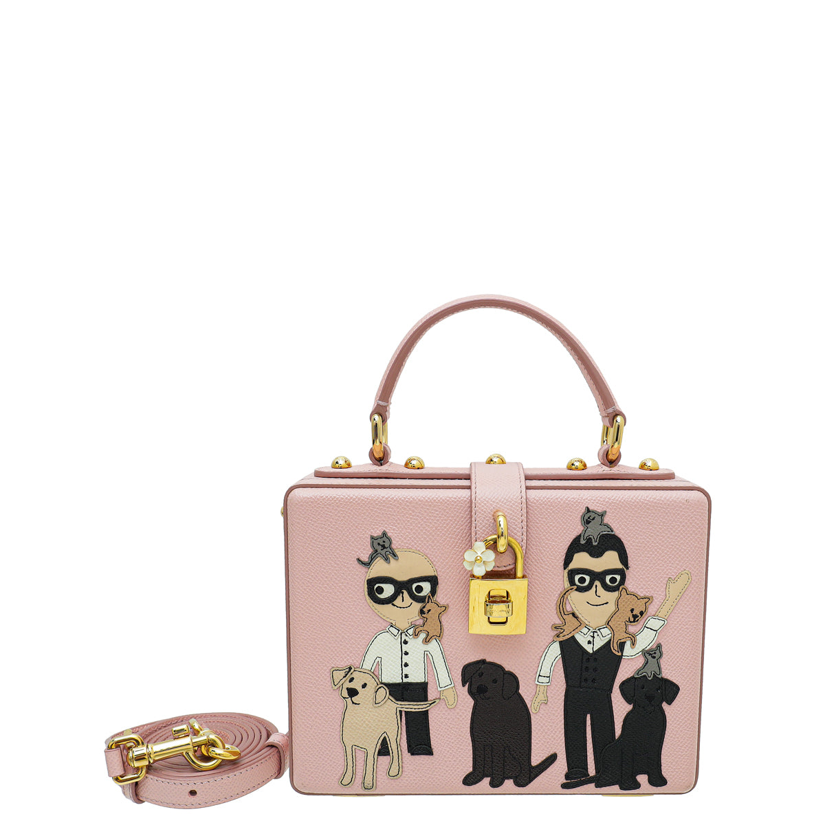 Dolce & Gabbana Pink Dolce Box Embellished Bag-Dolce & Gabbana-THE CLOSET