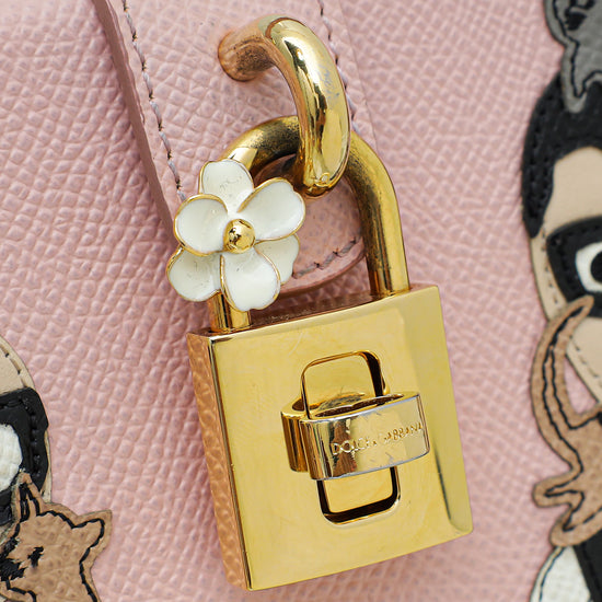 Dolce & Gabbana Pink Dolce Box Embellished Bag