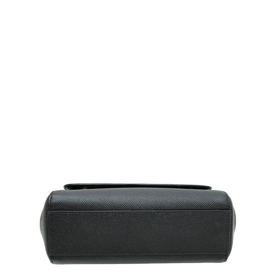 Dolce & Gabbana Black Multicolor Studded Handle Sicily Small Bag