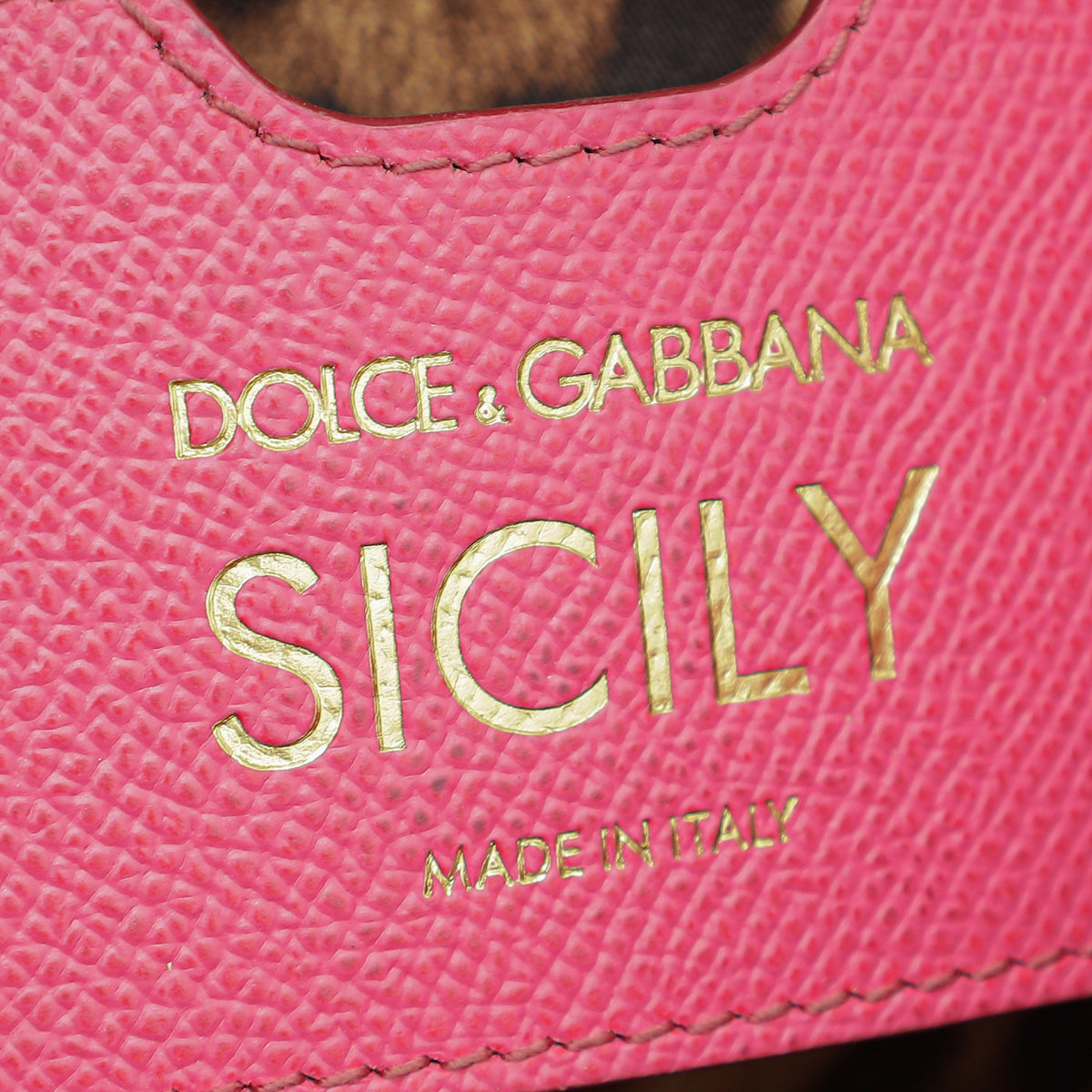 Dolce & Gabbana Pink Dauphine Sicily Small Bag