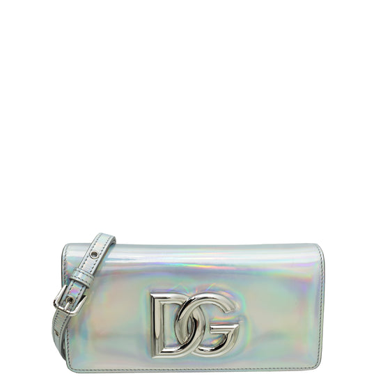 Dolce & Gabbana Silver DG Logo Shoulder Bag