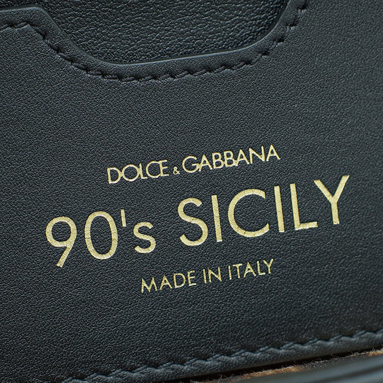 Dolce & Gabbana Black 90's Sicily Quilted Medium Shoulder Bag