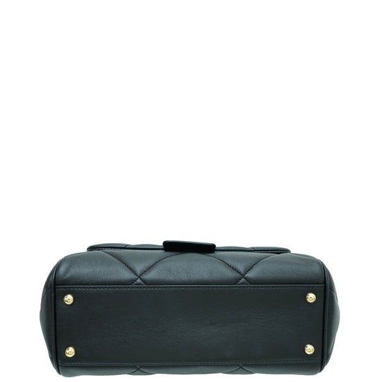 Dolce & Gabbana Black 90's Sicily Quilted Medium Shoulder Bag