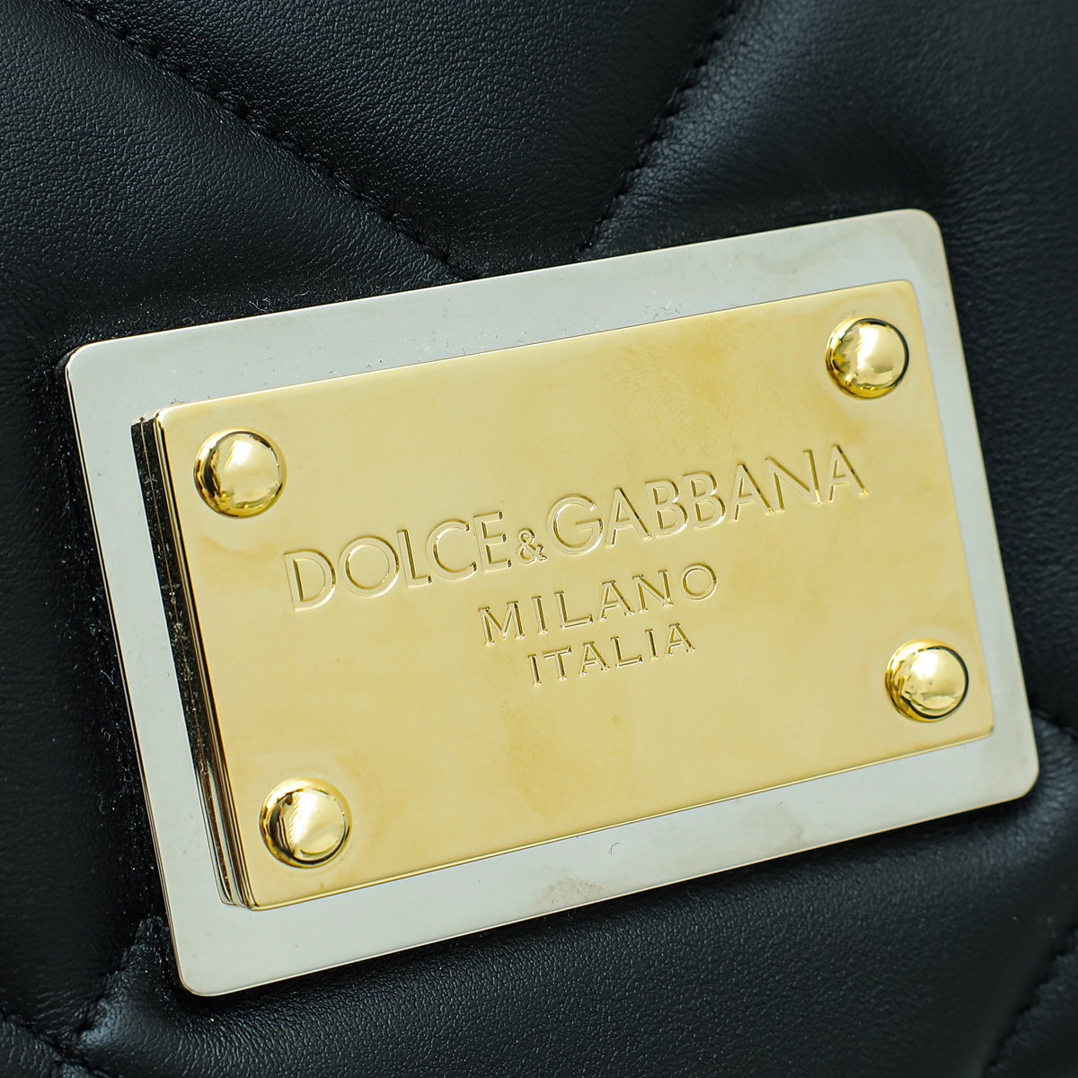 Dolce & Gabbana Black 90's Sicily Quilted Medium Shoulder Bag