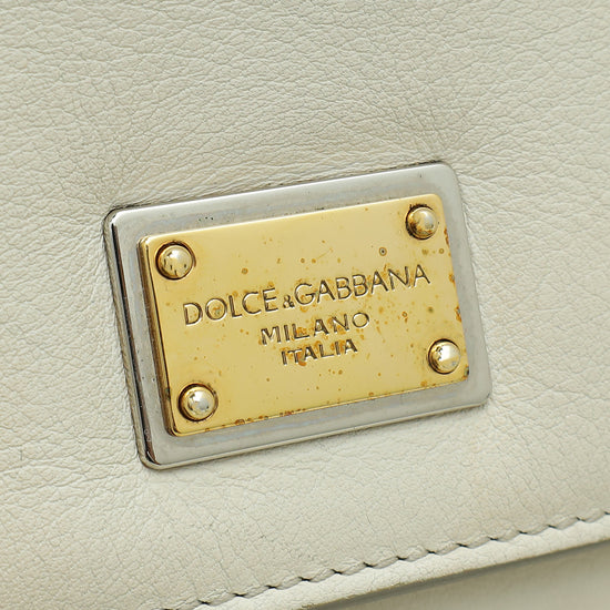 Dolce & Gabbana Bi-Color Miss Sicily Large Satchel Bag