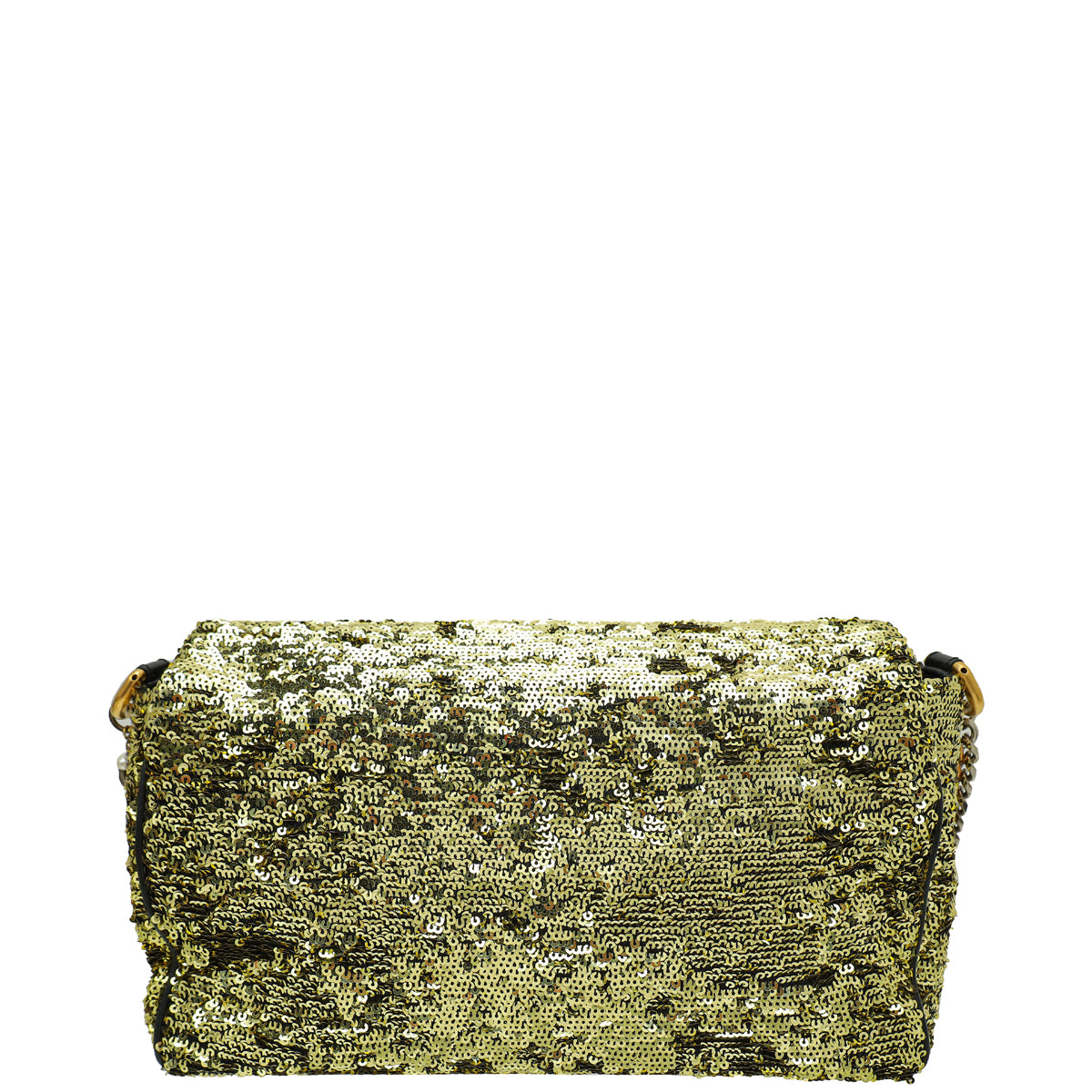 Dolce & Gabbana Gold Sequins Miss Charles Flap Bag-Dolce & Gabbana-THE CLOSET