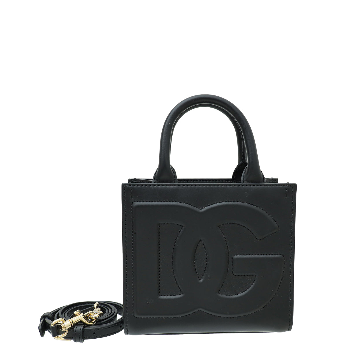 Dolce & Gabbana Black DG Daily Mini Leather Tote Bag-Dolce & Gabbana-THE CLOSET