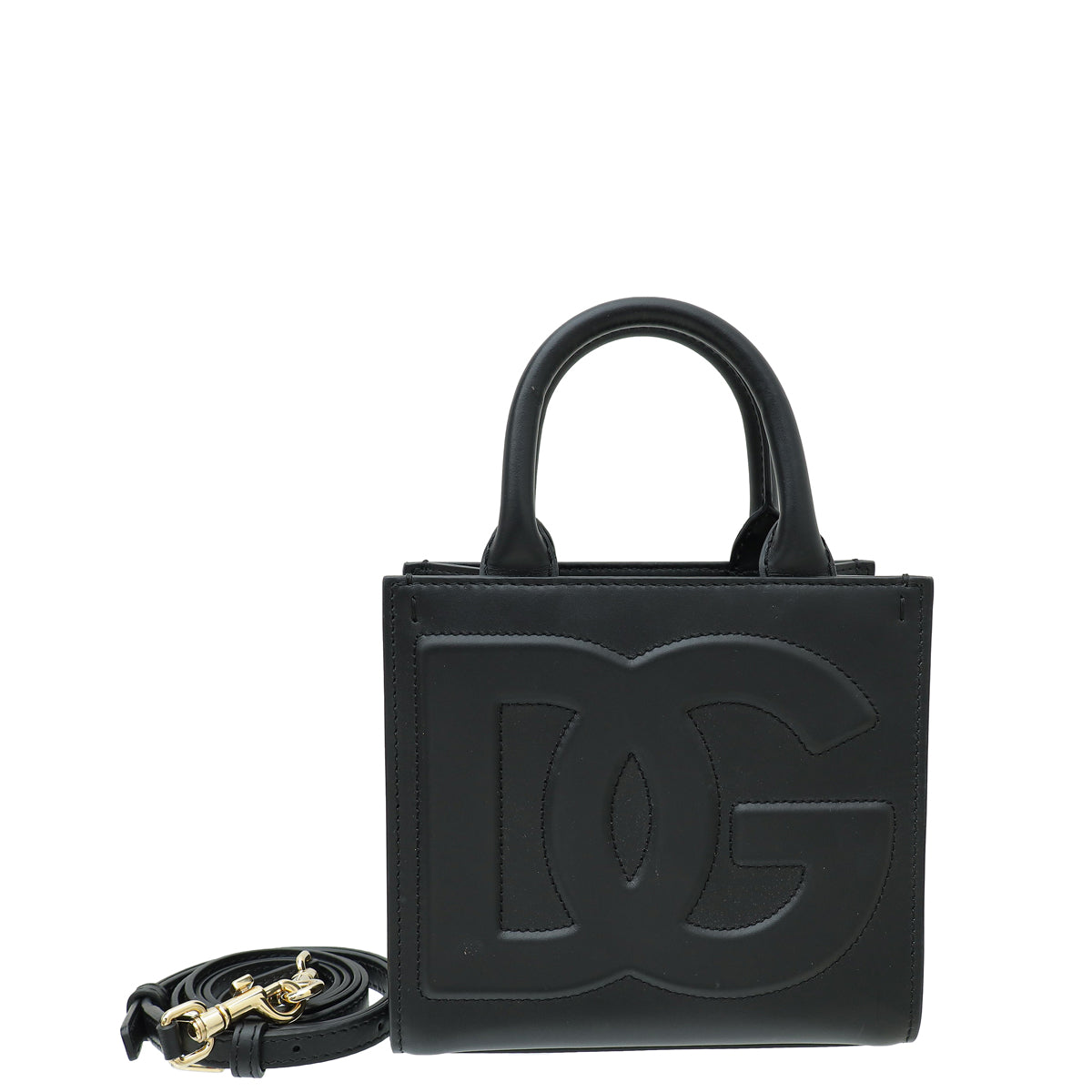 Dolce & Gabbana Black DG Daily Mini Leather Tote Bag