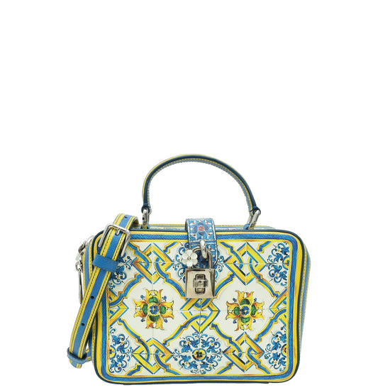 Dolce & Gabbana Multicolor Dauphine Majolica Printed Dolce Box Bag