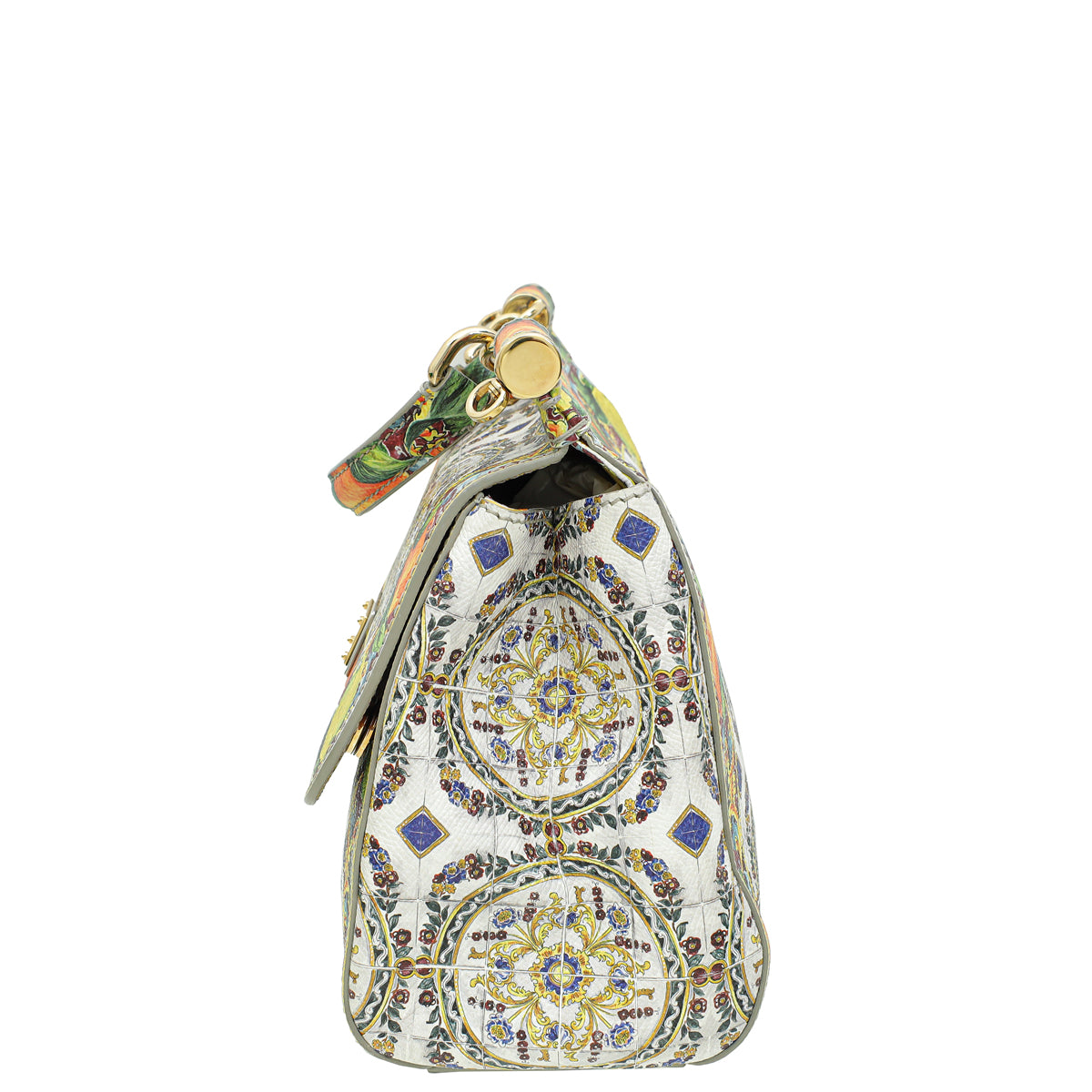 Dolce & Gabbana Multicolor Miss Sicily Printed Medium Bag