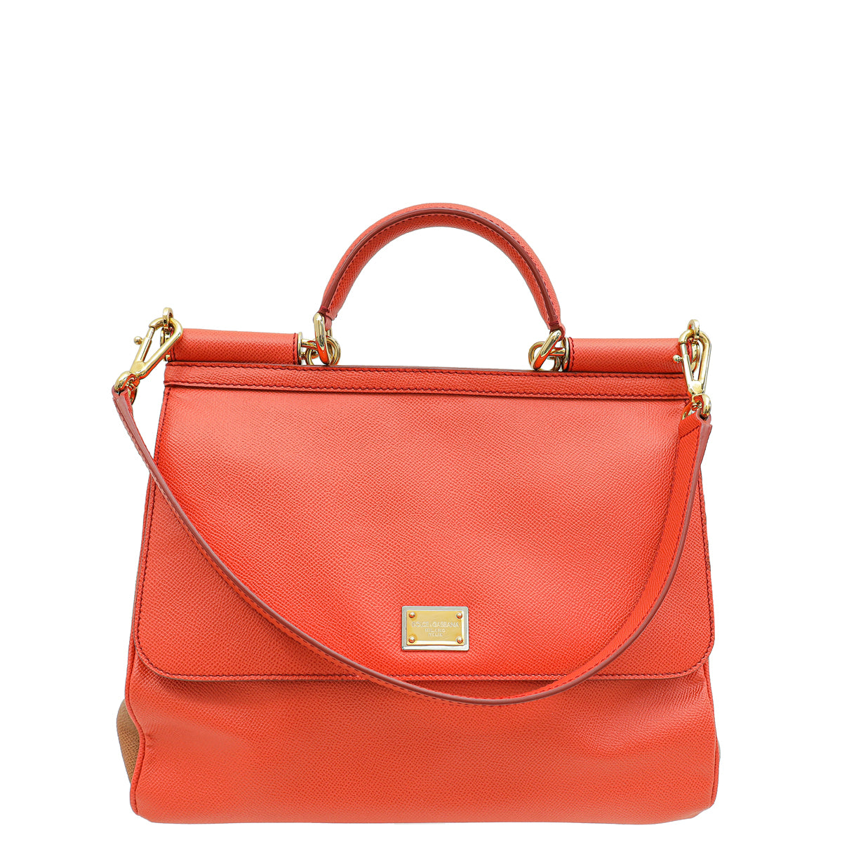 Dolce & Gabbana Bicolor Sicily Dauphine Large Flap Bag