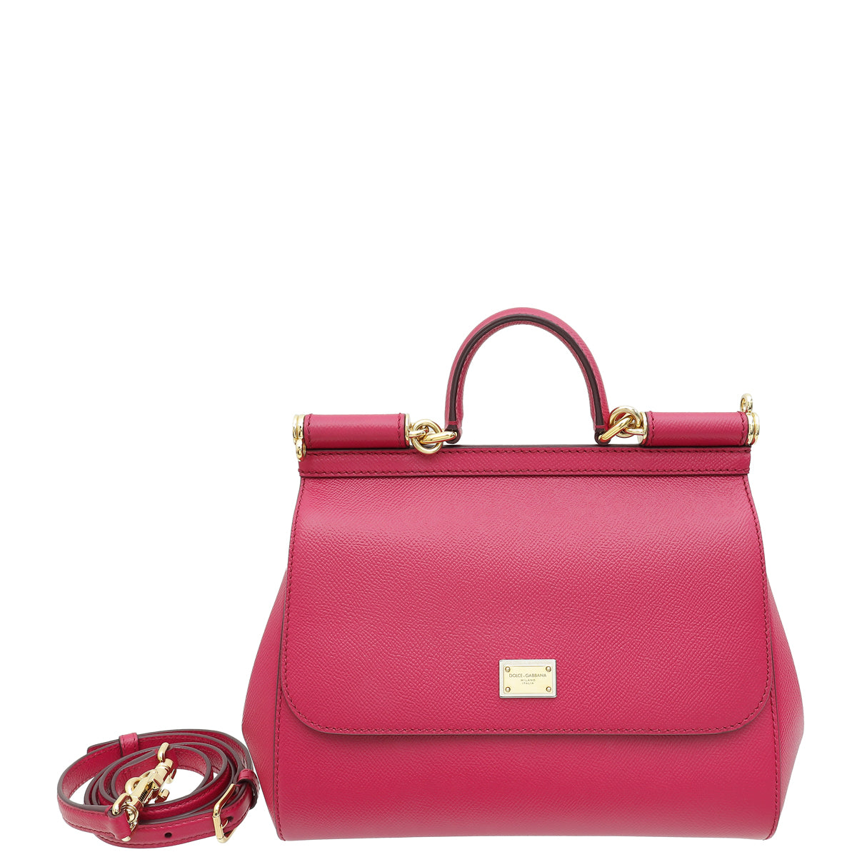 Dolce & Gabbana Fuchsia Sicily Dauphine Medium Bag