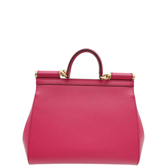 Dolce & Gabbana Fuchsia Sicily Dauphine Medium Bag