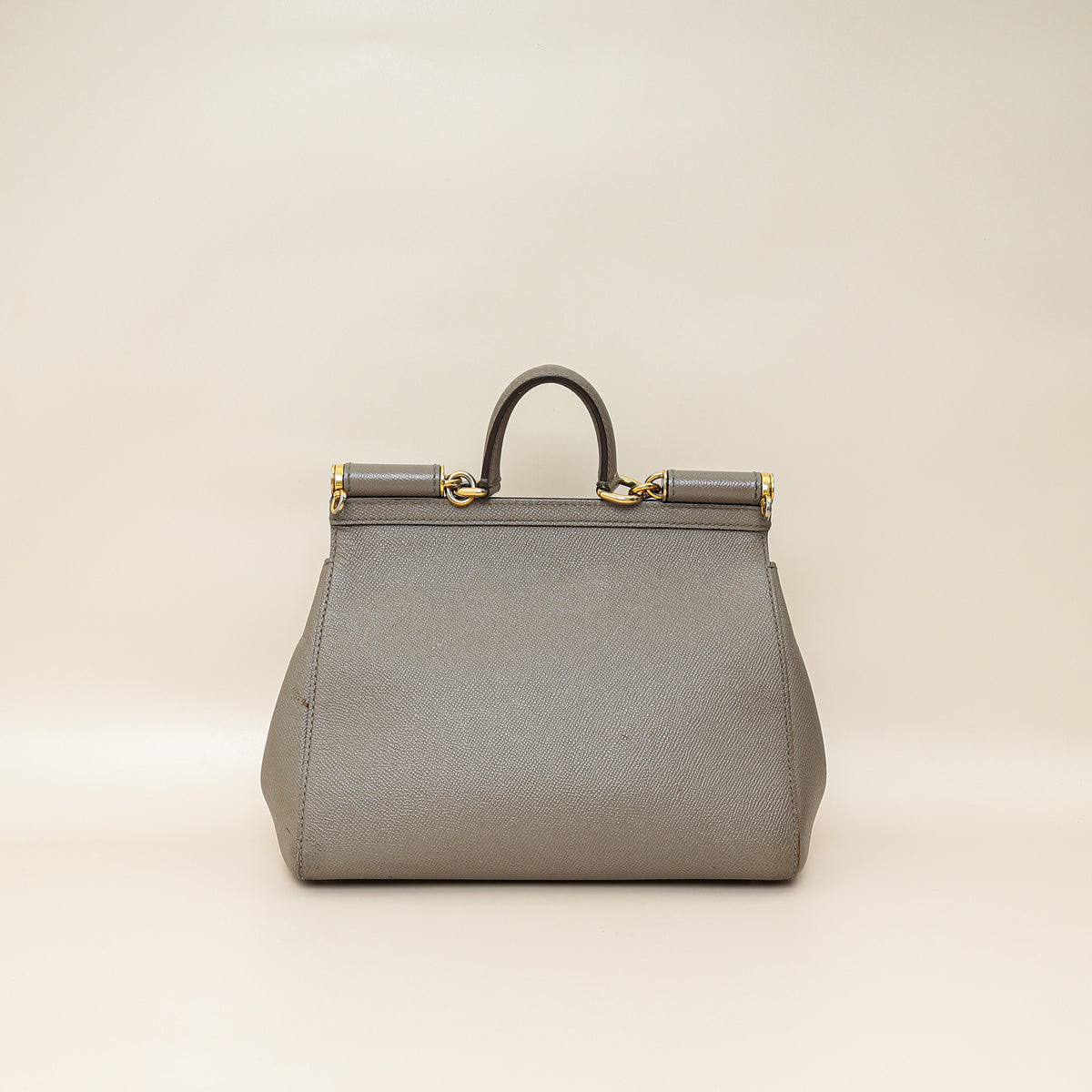 Dolce & Gabbana Grey Sicily Dauphine Medium Bag-Dolce & Gabbana-THE CLOSET